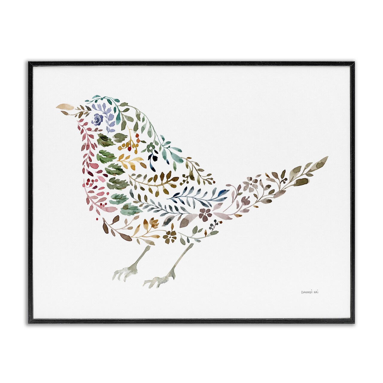 Stupell Industries Floral Nature Bird Framed Giclee Wall Art Design by Danhui Nai